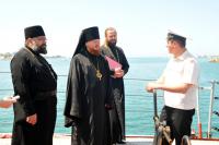 Єпископ УПЦ презентував православні журнали на флагмані ВМС України фрегаті «Гетьман Сагайдачний»