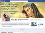 Facebook не нашел христианофобии в странице "Дева Мария должна была сделать аборт"