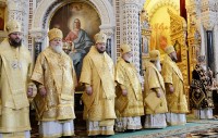 Віктор Янукович разом з ієрархами УПЦ привітали Патріарха Кирила з 5-річчям на посаді глави РПЦ