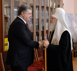 Президент України високо оцінив громадянську позицію УПЦ КП, а Патріарх Філарет розповів йому про діалог з Константинополем