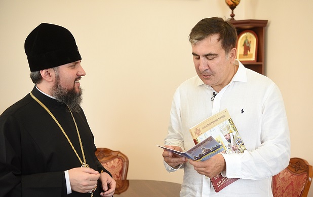 Митрополит Епіфаній обговорив з Саакашвілі процес визнання ПЦУ