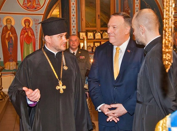 Держсекретар США відвідав церкву Київського військового госпиталю