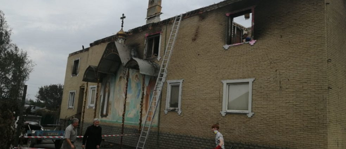 Лісова пожежа знищила храм УПЦ (МП) на Луганщині