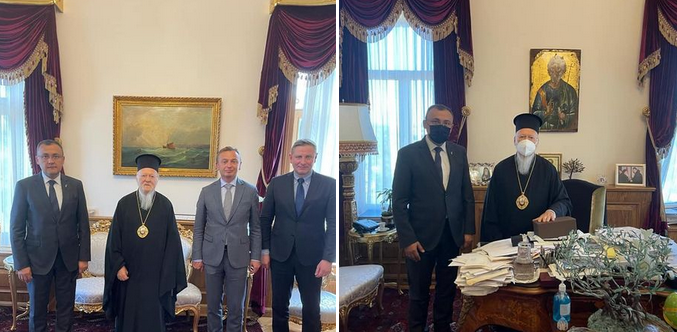 Заступник міністра МЗС України обговорив з Вселенським патріархом його візит в Україну