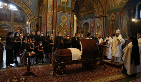 У Михайлівському монастирі ПЦУ відспівали Євгена Марчука