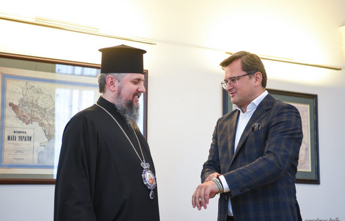 Предстоятель ПЦУ обговорив з міністром закордонних справ релігійну ситуацію в Україні та світі